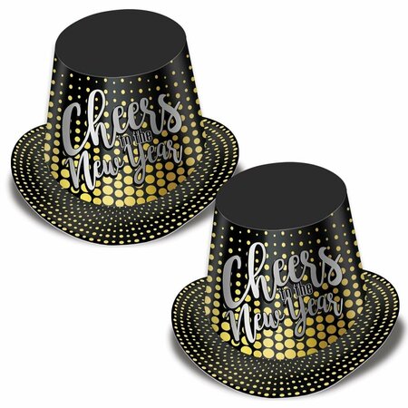 GOLDENGIFTS Silver & Gold Cheers to the New Year Hi-Hat - One Size Fits All, 25PK GO3338072